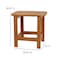 Flash Furniture Teak Adirondack Side Table and 2 Chair Set JJ-C14501-2-T14001-TEAK-GG - alternate 3